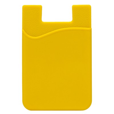 Картхолдер футляр для карт на клеевой основе (желтый) - CH01