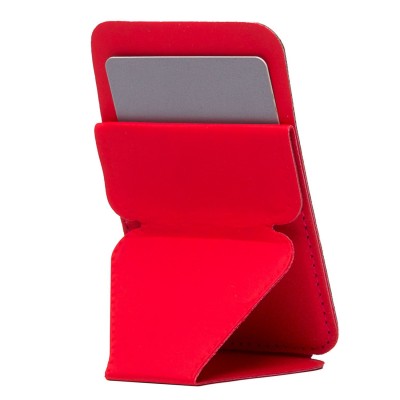 Картхолдер футляр для карт на клеевой основе (красный) - CH02