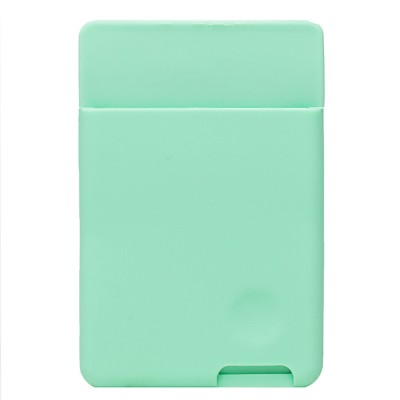 Картхолдер футляр для карт на клеевой основе (светло-зеленый) - CH04