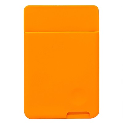 Картхолдер футляр для карт на клеевой основе (оранжевый) - CH04