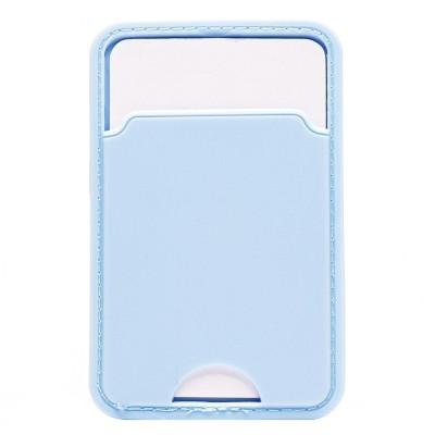 Картхолдер футляр для карт на клеевой основе (голубой) - CH05