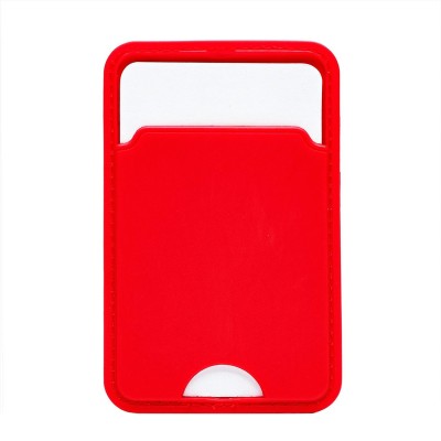 Картхолдер футляр для карт на клеевой основе (красный) - CH05