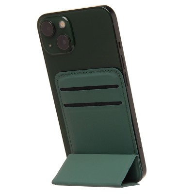 Картхолдер футляр для карт на клеевой основе (темно-зеленый) - CH07