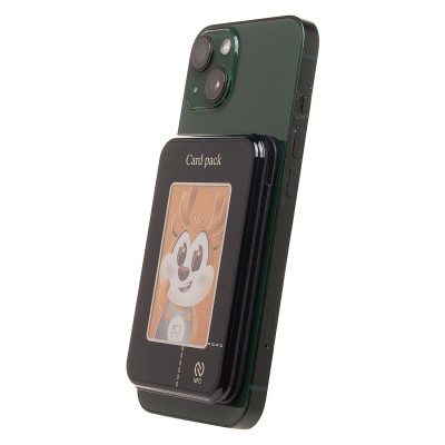 Картхолдер футляр для карт E-ink screen (черный) - CH08 SafeMag