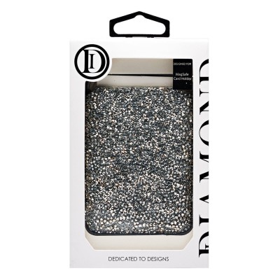 Картхолдер футляр для карт (титановый белый) - POSH SHINE россыпь кристаллов SafeMag