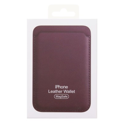 Картхолдер футляр для карт с анимацией (вишневый) - SafeMag