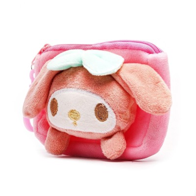 Универсальный чехол-кошелек плюшевый детский (санрио) (розовый)