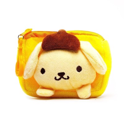 Универсальный чехол-кошелек плюшевый детский (собака) (желтый)