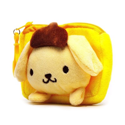 Универсальный чехол-кошелек плюшевый детский (собака) (желтый)