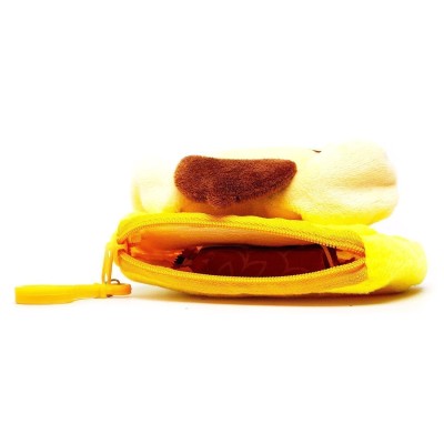 Универсальный чехол-кошелек плюшевый детский (собака) (желтый)