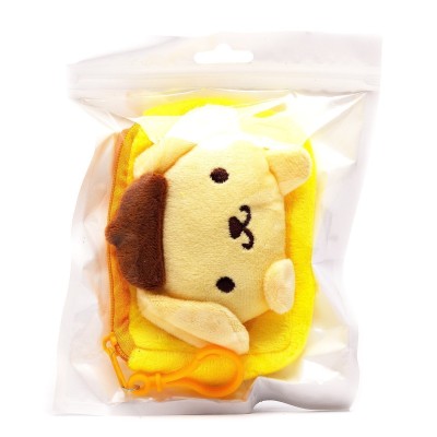 Универсальный чехол-кошелек плюшевый детский (собака) (желтый)