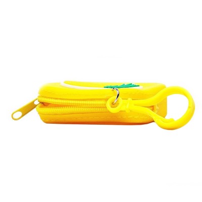 Универсальный чехол-кошелек силиконовый детский (ананас) (желтый)