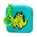Универсальный чехол-кошелек силиконовый детский (динозавр) (синий)