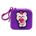 Универсальный чехол-кошелек силиконовый детский (медведь) (фиолетовый)