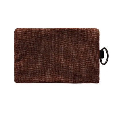 Универсальный чехол-кошелек текстильный 12,5x8,5см (коричневый)
