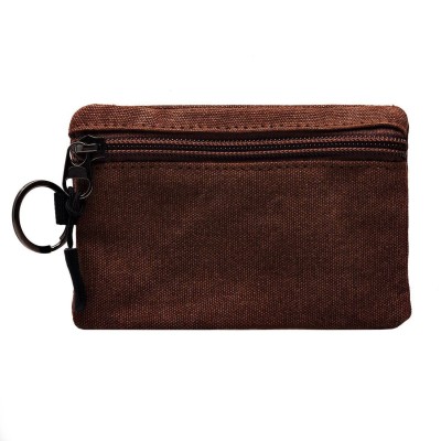 Универсальный чехол-кошелек текстильный 12,5x8,5см (коричневый)