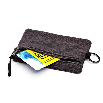 Универсальный чехол-кошелек текстильный 12,5x8,5см (серый)