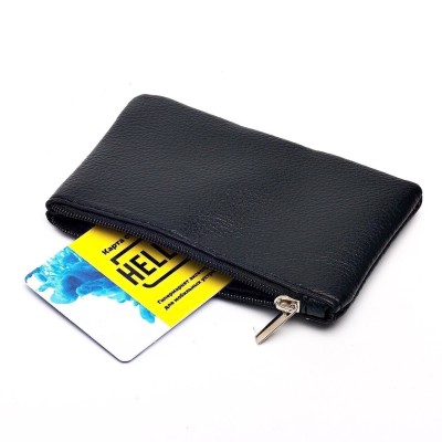 Универсальный чехол-кошелек экокожа 12,5x8см (черный)