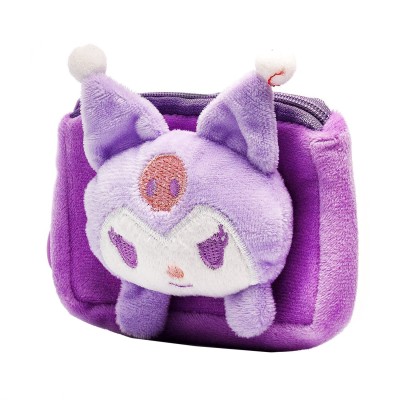 Универсальный чехол-кошелек плюшевый детский (куроми) (фиолетовый) - ORG
