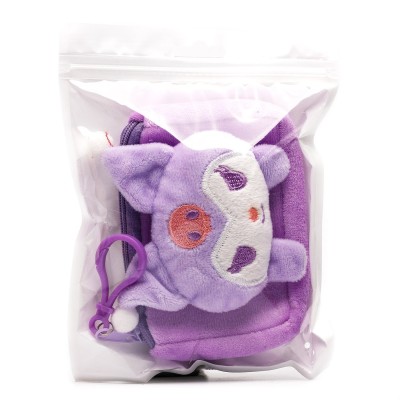 Универсальный чехол-кошелек плюшевый детский (куроми) (фиолетовый) - ORG