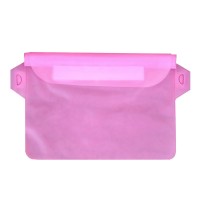 Чехол водонепроницаемый поясной 210x170 мм (розовый) - WPC004