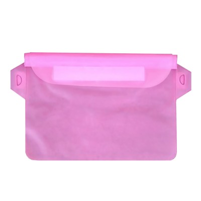 Чехол водонепроницаемый поясной 210x170 мм (розовый) - WPC004