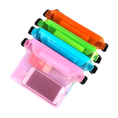 Чехол водонепроницаемый поясной 210x170 мм (розовый) - WPC004