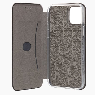 Чехол-книжка для Apple iPhone 12/iPhone 12 Pro (черный) открытие вбок - BC002