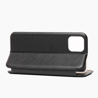 Чехол-книжка для Apple iPhone 12/iPhone 12 Pro (черный) открытие вбок - BC002