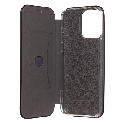 Чехол-книжка для Apple iPhone 15 Pro Max (открытие вбок) (черный) - BC002