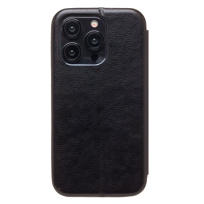 Чехол-книжка для Apple iPhone 15 Pro (открытие вбок) (черный) - BC002