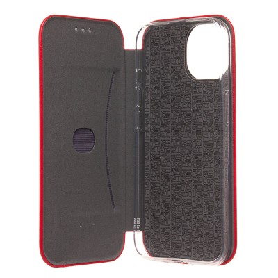 Чехол-книжка для Apple iPhone 15 (открытие вбок) (красный) - BC002