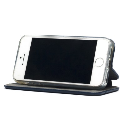 Чехол-книжка для Apple iPhone 5 (синий) открытие вбок - BC002