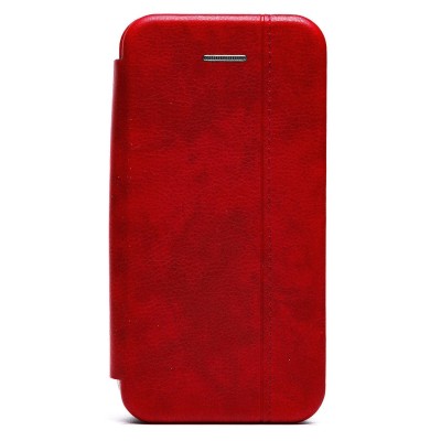Чехол-книжка для Apple iPhone 5 (красный) открытие вбок - BC002