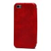 Чехол-книжка для Apple iPhone 5 (красный) открытие вбок - BC002