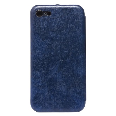 Чехол-книжка для Apple iPhone 8 (синий) открытие вбок - BC002