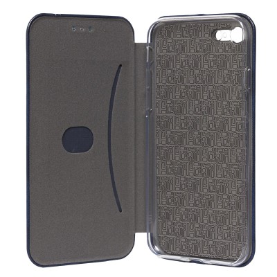 Чехол-книжка для Apple iPhone 8 (синий) открытие вбок - BC002