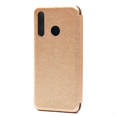 Чехол-книжка для Huawei Honor 20 lite Global (золотой) открытие вбок - BC002