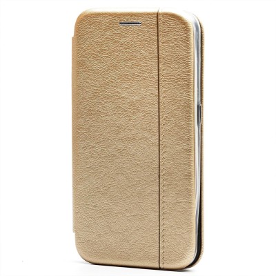 Чехол-книжка для Samsung A015 Galaxy A01 (золотой) открытие вбок - BC002