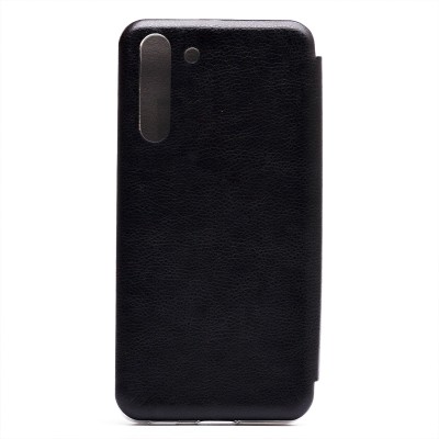 Чехол-книжка для Samsung G991 Galaxy S21 открытие вбок (черный) - BC002