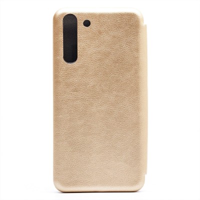 Чехол-книжка для Samsung G991 Galaxy S21 открытие вбок (золотой) - BC002