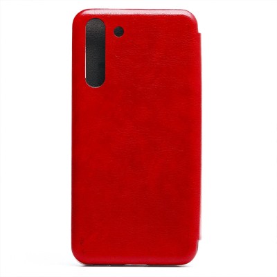 Чехол-книжка для Samsung G991 Galaxy S21 открытие вбок (красный) - BC002