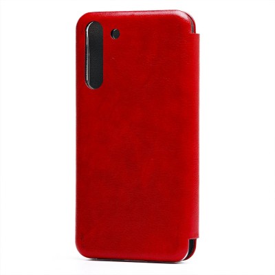 Чехол-книжка для Samsung G991 Galaxy S21 открытие вбок (красный) - BC002