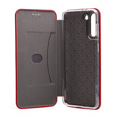 Чехол-книжка для Samsung G996 Galaxy S21+ (красный) открытие вбок (красный) - BC002