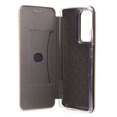 Чехол-книжка для Samsung G998 Galaxy S21 Ultra (золотой) открытие вбок (золотой) - BC002