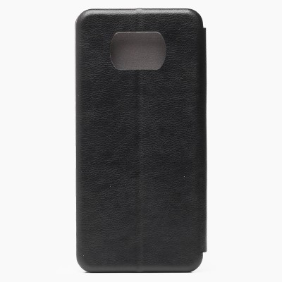 Чехол-книжка для Xiaomi Poco X3 Pro открытие вбок (черный) - BC002