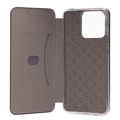 Чехол-книжка для Xiaomi Redmi 10C открытие вбок (черный) - BC002