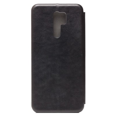 Чехол-книжка для Xiaomi Redmi 9 (черный) открытие вбок - BC002