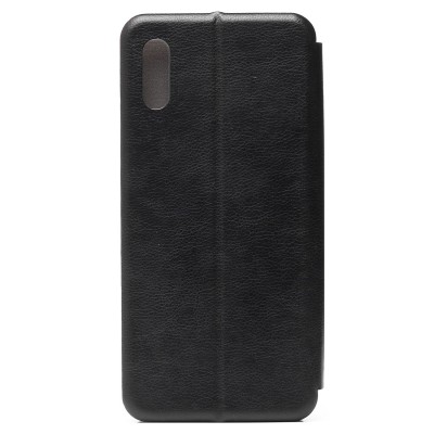 Чехол-книжка для Xiaomi Redmi 9A (черный) открытие вбок - BC002