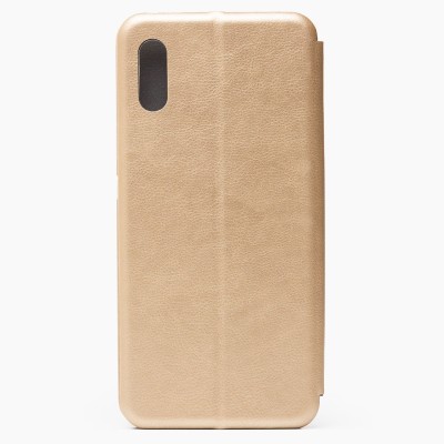 Чехол-книжка для Xiaomi Redmi 9i (золотой) открытие вбок - BC002